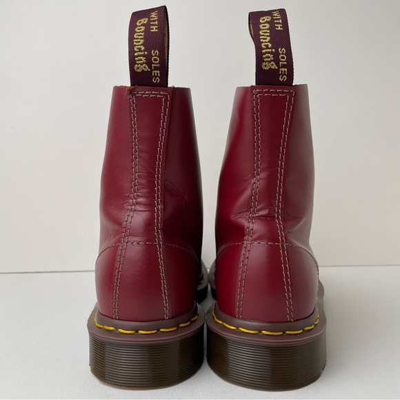 Dr. Martens Oxblood Red Quilon Leather 1460 England Lace Up Boots UK 6 - Picture 11 of 16